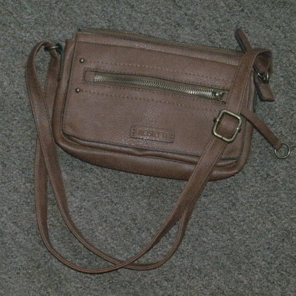 ROSETTI Brown Crossbody Handbag Purse Shoulder Bag Adjustable Strap 9x6